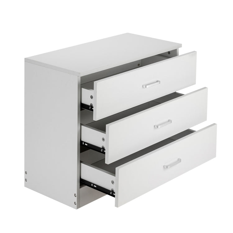 [US Warehouse] Wood Simple Dresser with 3-Drawer, Size: 66 x 33 x 56cm(White)