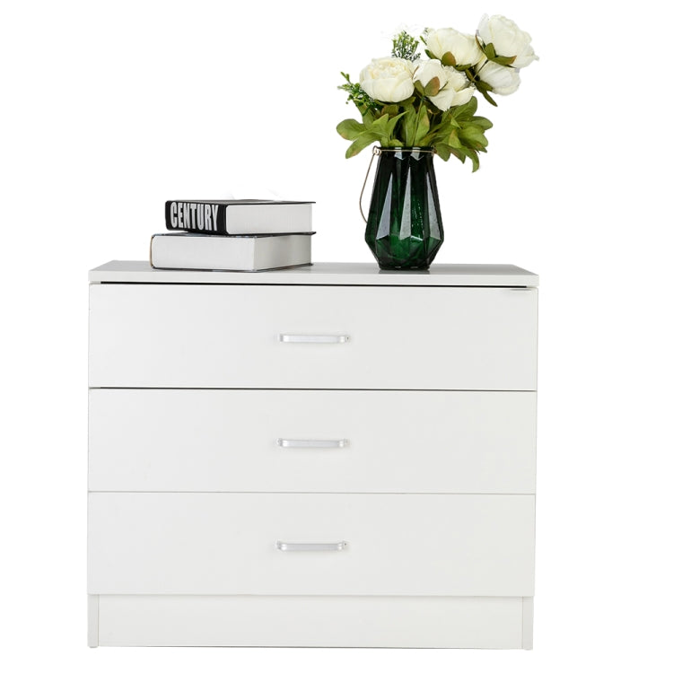 [US Warehouse] Wood Simple Dresser with 3-Drawer, Size: 66 x 33 x 56cm(White)