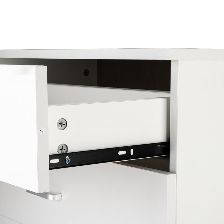 [US Warehouse] Wood Simple Dresser with 3-Drawer, Size: 66 x 33 x 56cm(White)