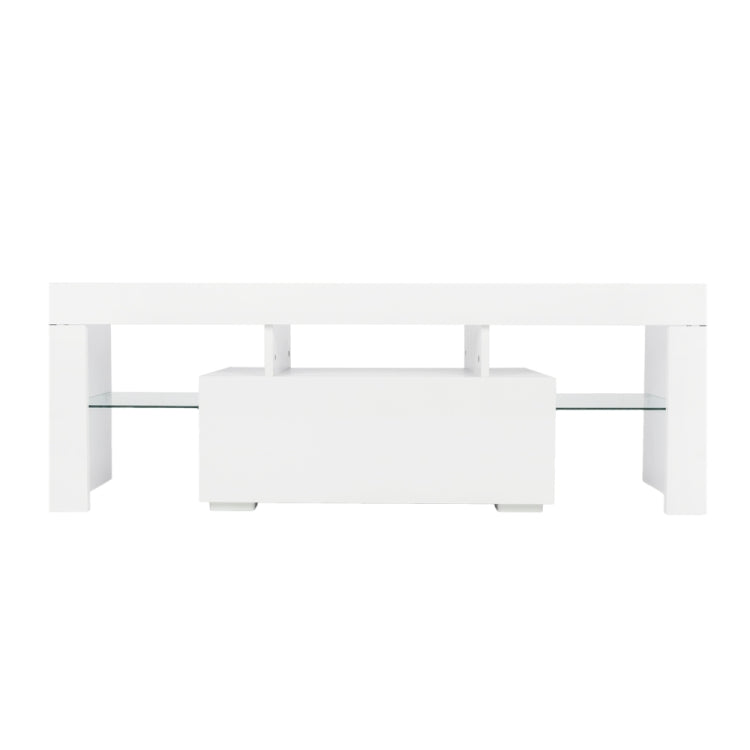 [US Warehouse] Household Decoration LED TV Cabinet with Single Drawer Size: 130 x 35 x 45cm(White)