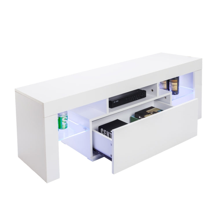 [US Warehouse] Household Decoration LED TV Cabinet with Single Drawer Size: 130 x 35 x 45cm(White)