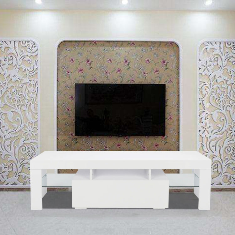 [US Warehouse] Household Decoration LED TV Cabinet with Single Drawer Size: 130 x 35 x 45cm(White)