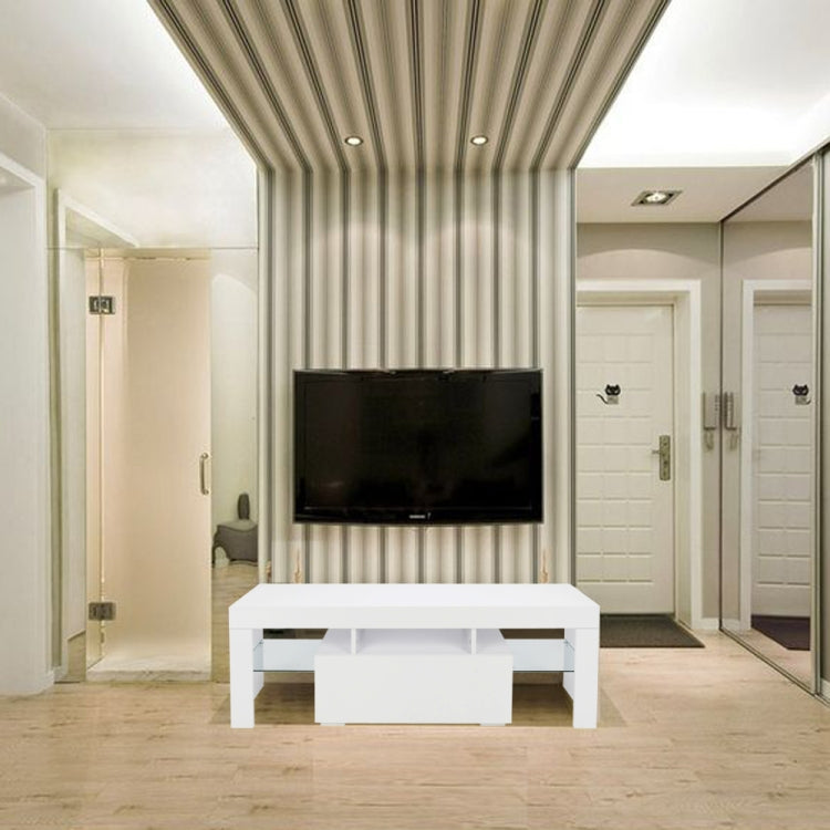 [US Warehouse] Household Decoration LED TV Cabinet with Single Drawer Size: 130 x 35 x 45cm(White)