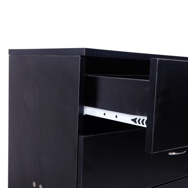 [US Warehouse] MDF Wood Simple 4-Drawer Dresser, Size: 66 x 33 x 73cm(Black)