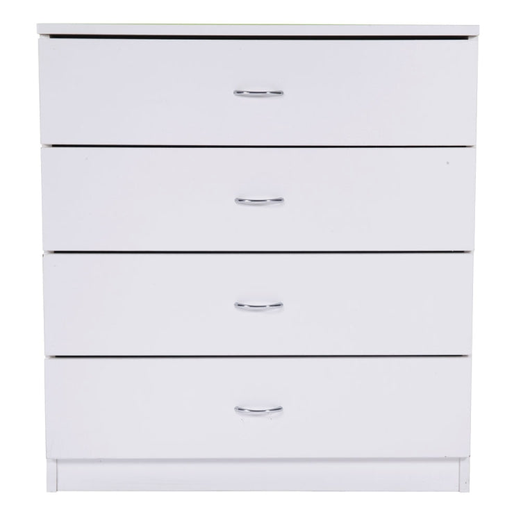[US Warehouse] MDF Wood Simple 4-Drawer Dresser, Size: 66 x 33 x 73cm(White)