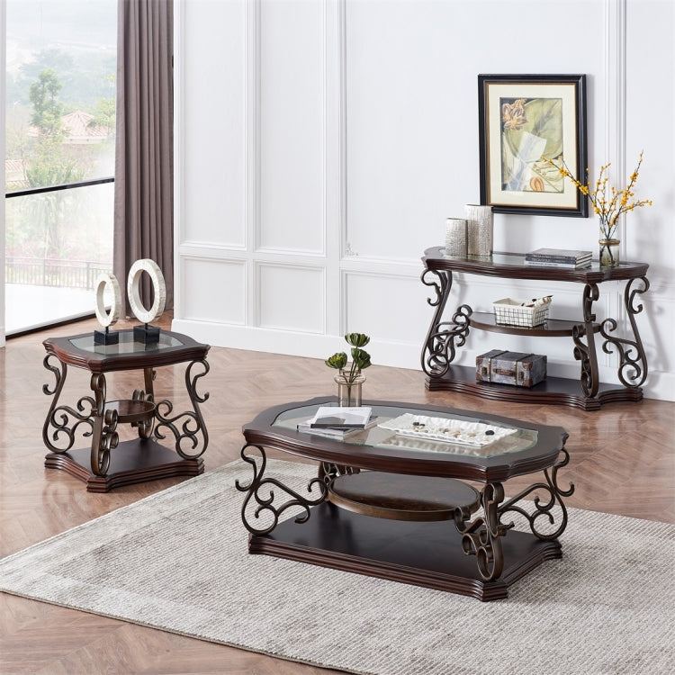 [US Warehouse] End Table, Size: 67x67x61cm
