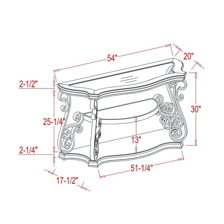 [US Warehouse] Sofa Table, Size: 137x51x76cm