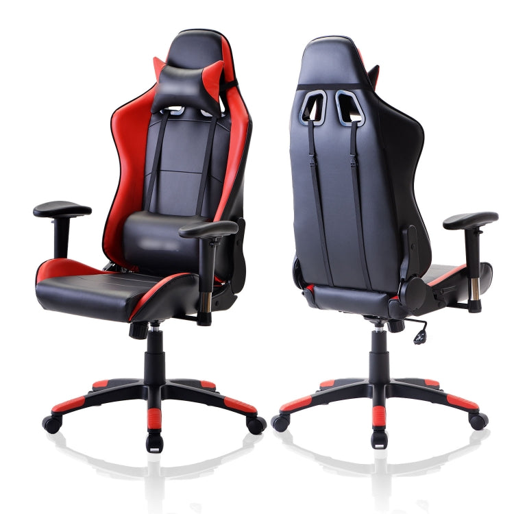 [EU Warehouse] Gaming Chairs Height-adjustable Computer Chairs with High Backrest & Rocker Function, Seat Size: 50 x 33cm, Height: 128.5-138.5cm (Red)