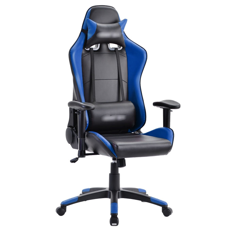 [EU Warehouse] Gaming Chairs Height-adjustable Computer Chairs with High Backrest & Rocker Function, Seat Size: 50 x 33cm, Height: 128.5-138.5cm(Blue)