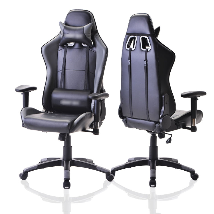 [EU Warehouse] Gaming Chairs Height-adjustable Computer Chairs with High Backrest & Rocker Function, Seat Size: 50 x 33cm, Height: 128.5-138.5cm(Grey)