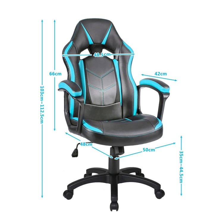 [EU Warehouse] Ergonomic Racing Sports Seat Chairs Office Swivel Chairs (Blue)