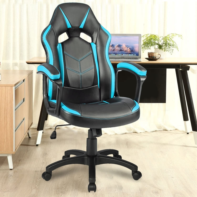 [EU Warehouse] Ergonomic Racing Sports Seat Chairs Office Swivel Chairs (Blue)