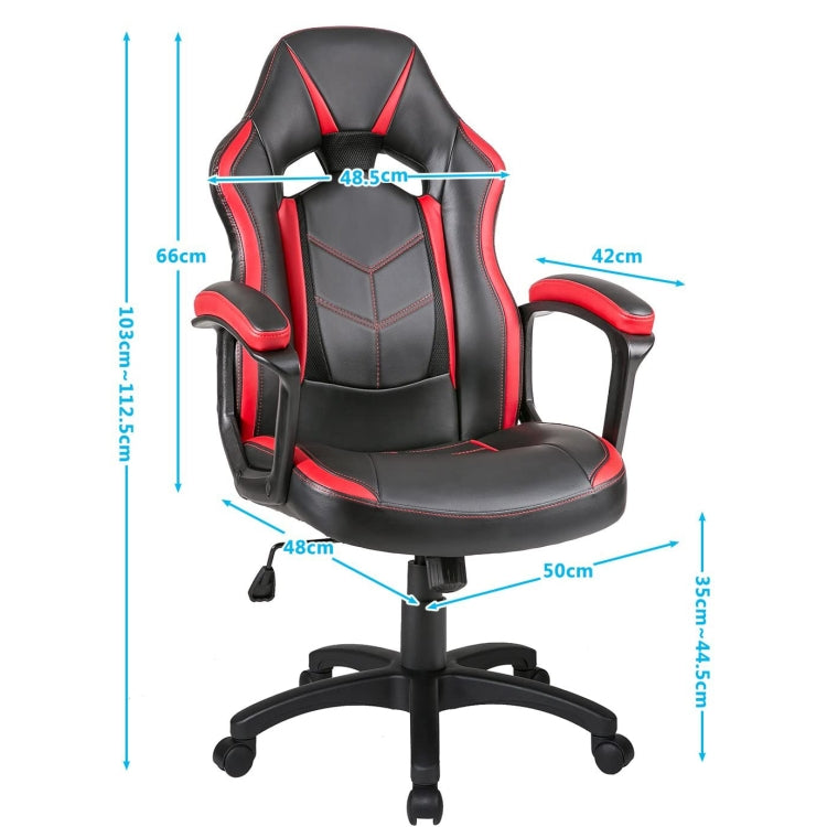 [EU Warehouse] Ergonomic Racing Sports Seat Chairs Office Swivel Chairs (Red)