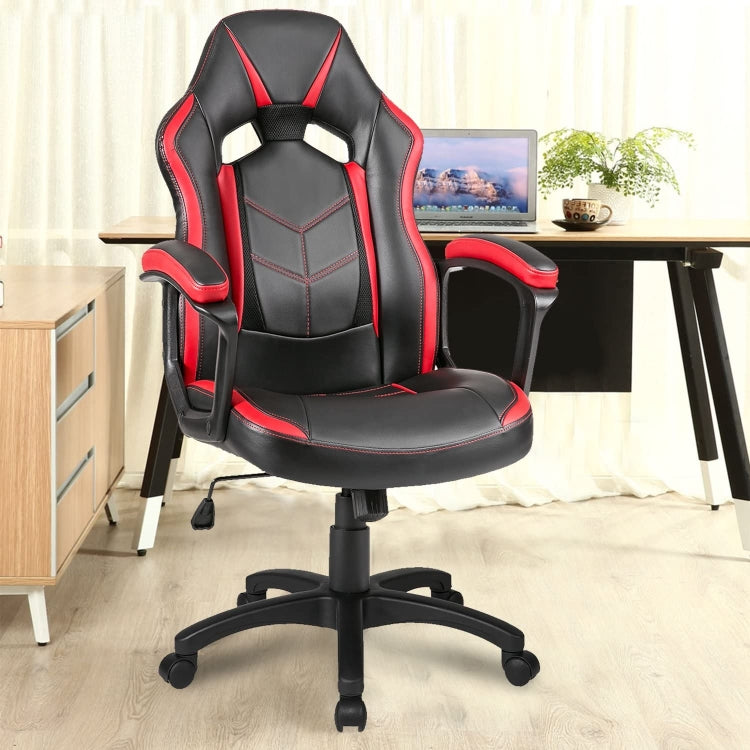 [EU Warehouse] Ergonomic Racing Sports Seat Chairs Office Swivel Chairs (Red)