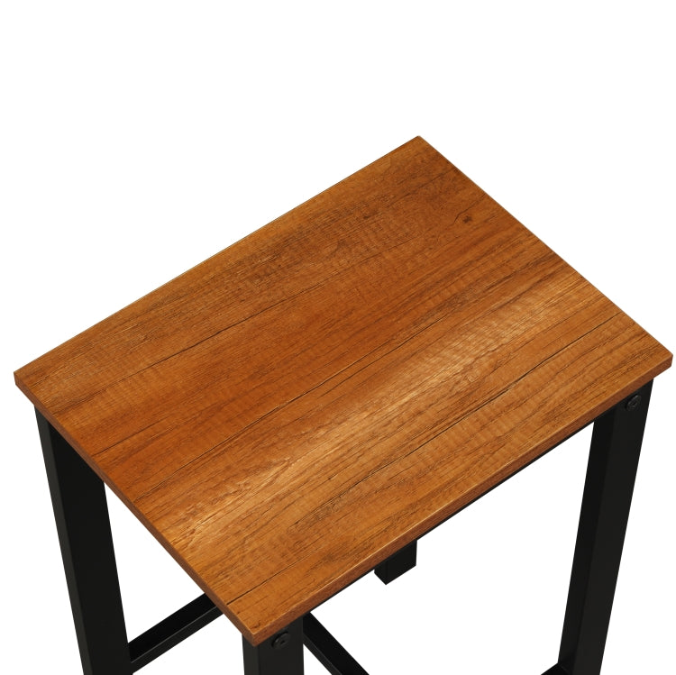 [US Warehouse] 5 in 1 Dining Table + Four Chairs Set (Brown)