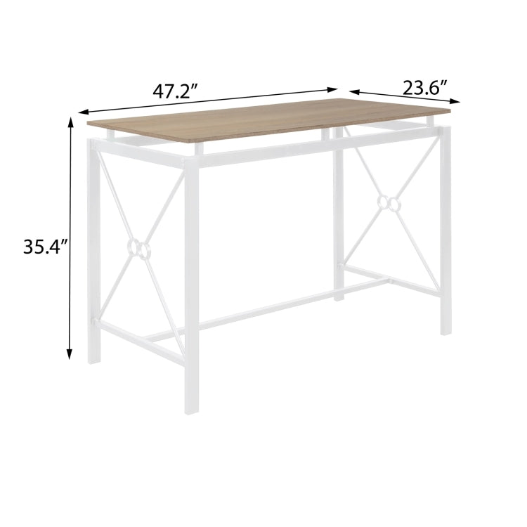 [US Warehouse] 5 in 1 Dining Table + Four Chairs Set (Light Yellow)
