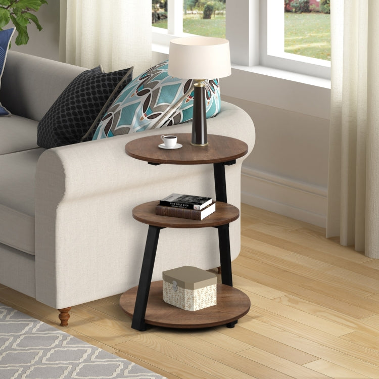 [US Warehouse] Three-layers End Table, Size: 45x64.7cm(Coffee)