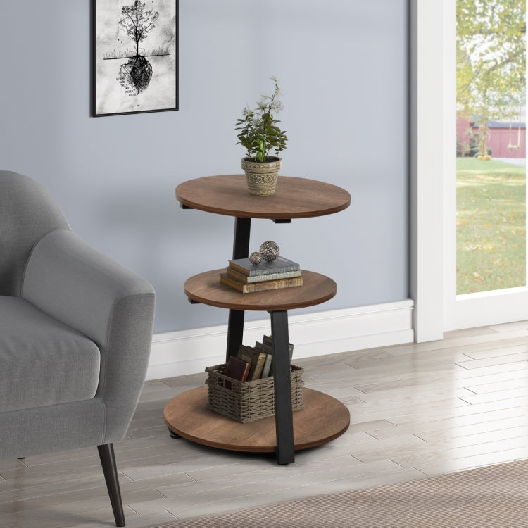 [US Warehouse] Three-layers End Table, Size: 45x64.7cm(Coffee)