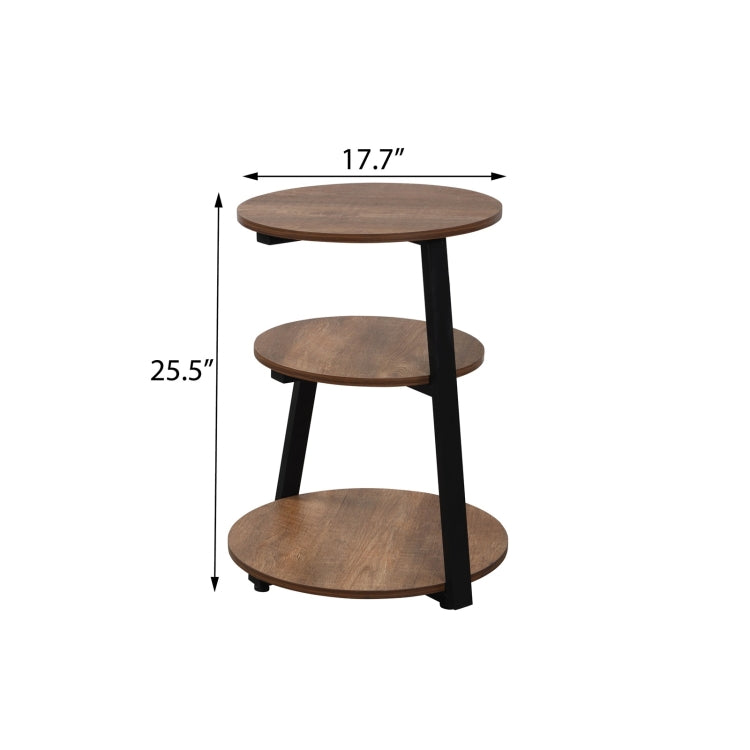 [US Warehouse] Three-layers End Table, Size: 45x64.7cm(Coffee)