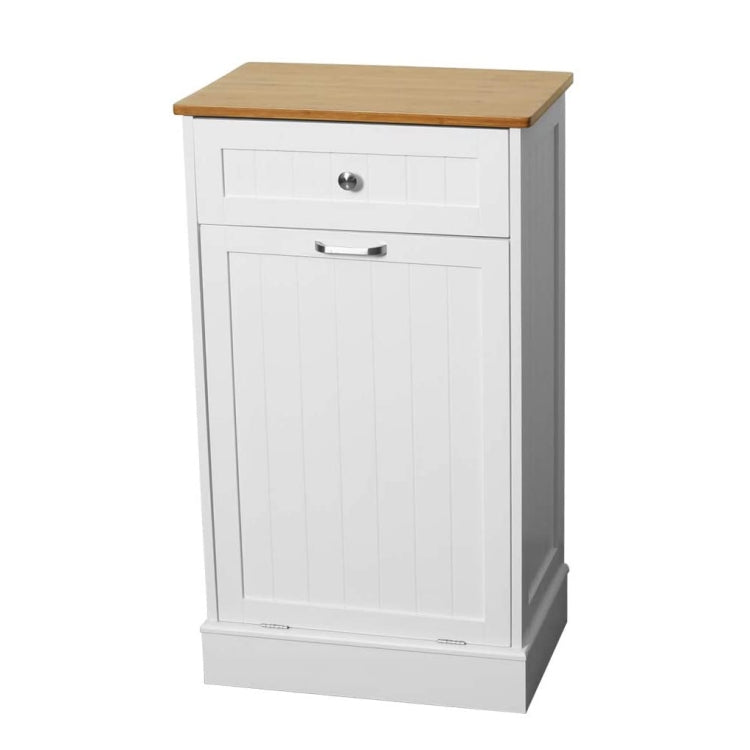 [US Warehouse] Wooden Garbage Bin, Size: 90.5 x 52 x 33cm(White)