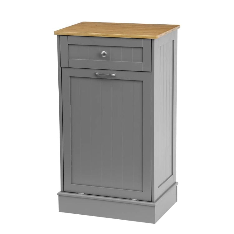 [US Warehouse] Wooden Garbage Bin, Size: 90.5 x 52 x 33cm(Grey)