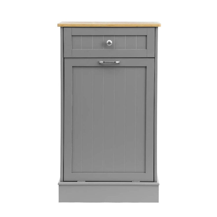 [US Warehouse] Wooden Garbage Bin, Size: 90.5 x 52 x 33cm(Grey)