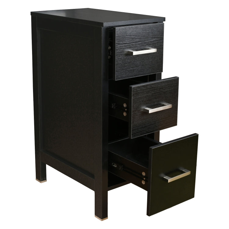 [US Warehouse] Bathroom Vanity with Three Drawers, Size: 30.5 x 51 x 76cm(Black)