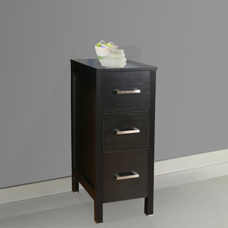 [US Warehouse] Bathroom Vanity with Three Drawers, Size: 30.5 x 51 x 76cm(Black)