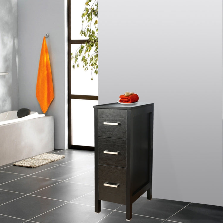 [US Warehouse] Bathroom Vanity with Three Drawers, Size: 30.5 x 51 x 76cm(Black)