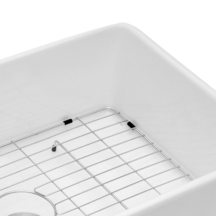 [US Warehouse] Kitchen Counter Square Large Bowl Wash Basin Ceramic Sink(White)