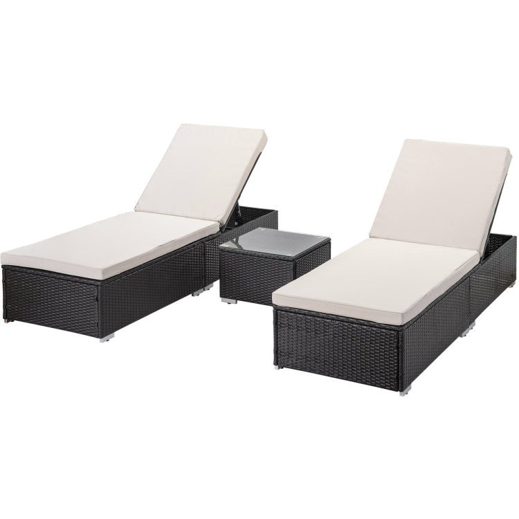 [US Warehouse] 5 in 1 Cane Chairs + Cushions + Coffee Table Set (White)