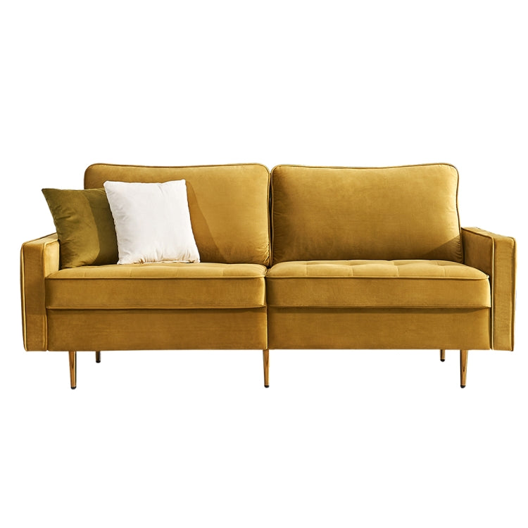 [EU Warehouse] Modern Velvet Fabric Sofa, Size: 180x80x80cm (Yellow)