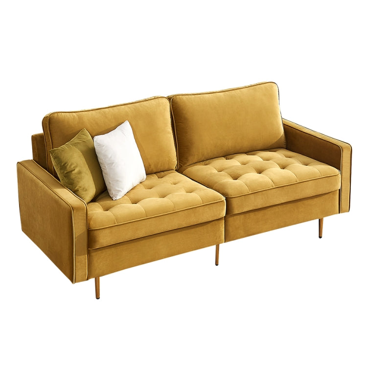[EU Warehouse] Modern Velvet Fabric Sofa, Size: 180x80x80cm (Yellow)