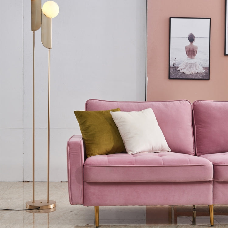 [EU Warehouse] Modern Velvet Fabric Sofa, Size: 180x80x80cm (Pink)