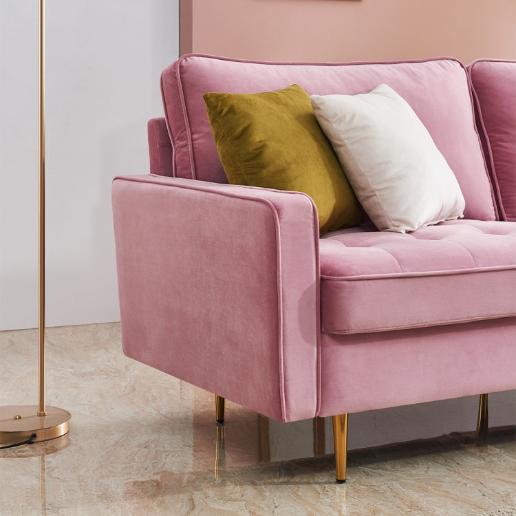 [EU Warehouse] Modern Velvet Fabric Sofa, Size: 180x80x80cm (Pink)