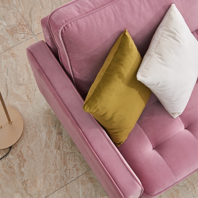 [EU Warehouse] Modern Velvet Fabric Sofa, Size: 180x80x80cm (Pink)