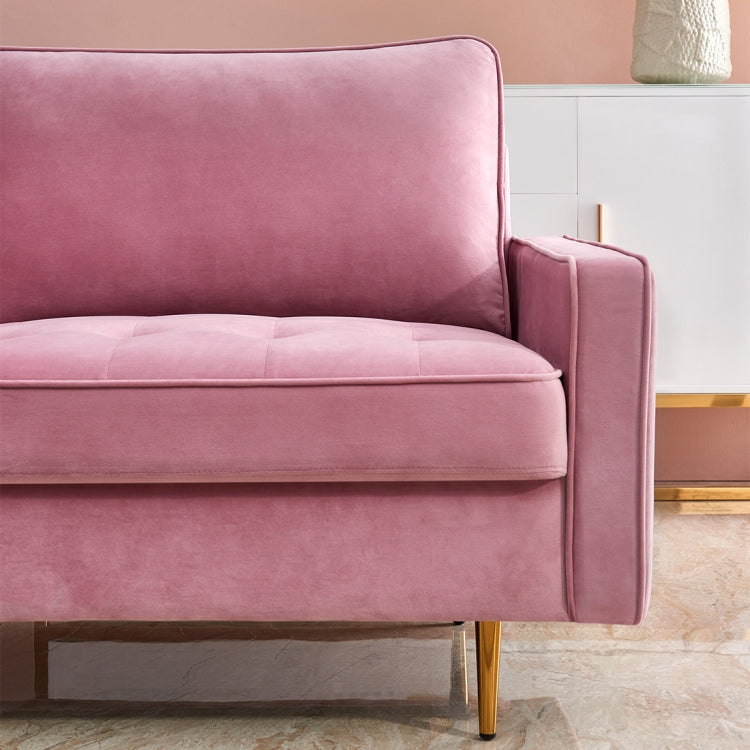 [EU Warehouse] Modern Velvet Fabric Sofa, Size: 180x80x80cm (Pink)