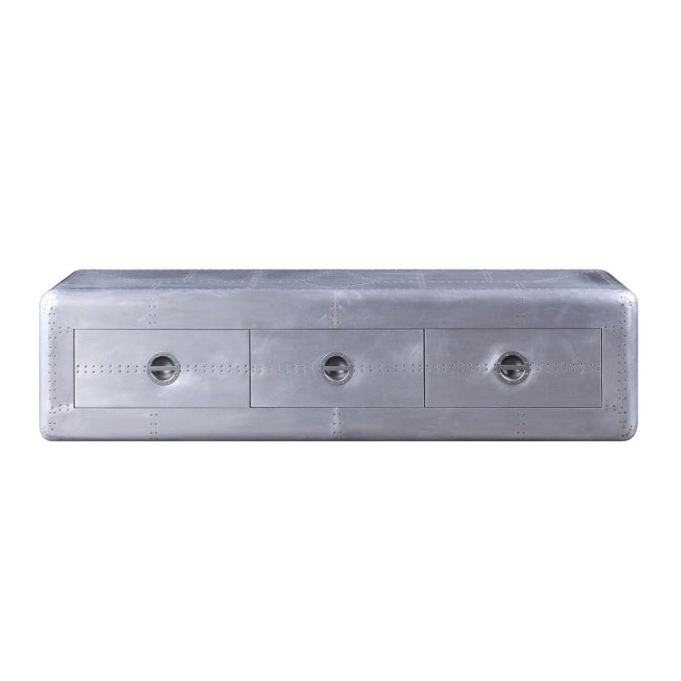 [US Warehouse] Aluminum TV Cabinet with Drawer, Size: 71x20x19 inch