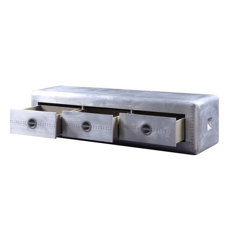 [US Warehouse] Aluminum TV Cabinet with Drawer, Size: 71x20x19 inch