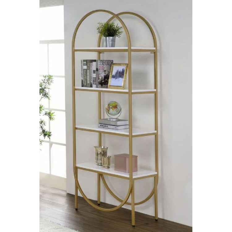 [US Warehouse] Metal Bookshelf, Size: 28x15x78 inch
