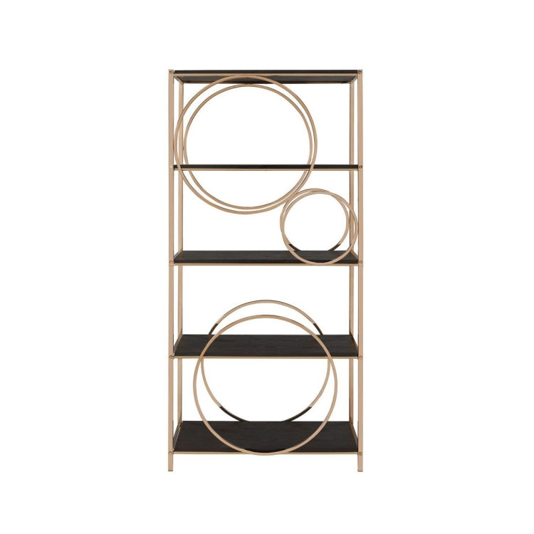 [US Warehouse] Geometric Open Metal Bookshelf, Size: 32x17x68 inch