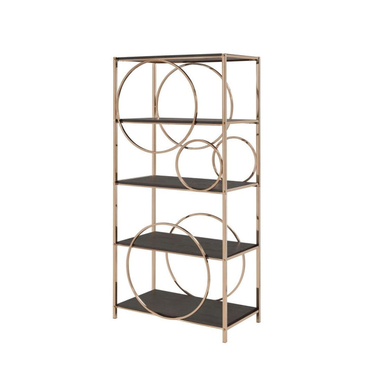 [US Warehouse] Geometric Open Metal Bookshelf, Size: 32x17x68 inch