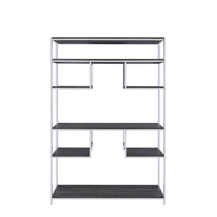 [US Warehouse] Rectangular Metal Bookshelf, Size: 49x16x72 inch