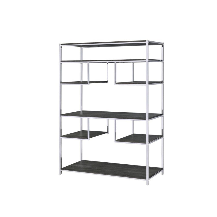 [US Warehouse] Rectangular Metal Bookshelf, Size: 49x16x72 inch