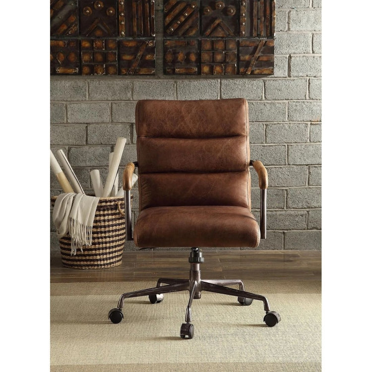 [US Warehouse] Vintage Leather Office Gaming Chairs, Size: 22x26x38 inch