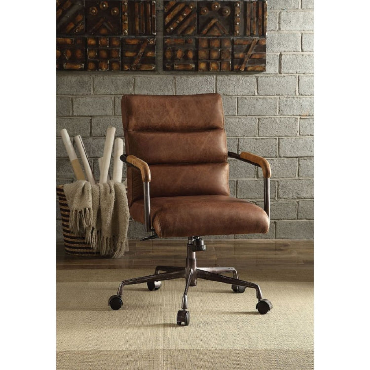 [US Warehouse] Vintage Leather Office Gaming Chairs, Size: 22x26x38 inch