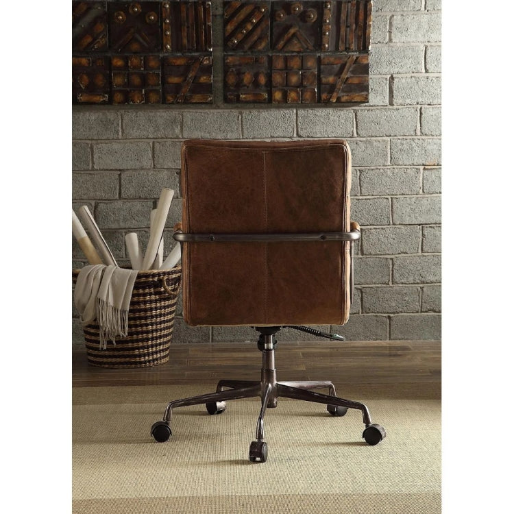 [US Warehouse] Vintage Leather Office Gaming Chairs, Size: 22x26x38 inch