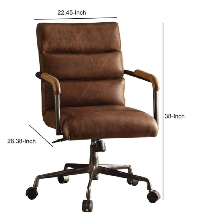 [US Warehouse] Vintage Leather Office Gaming Chairs, Size: 22x26x38 inch