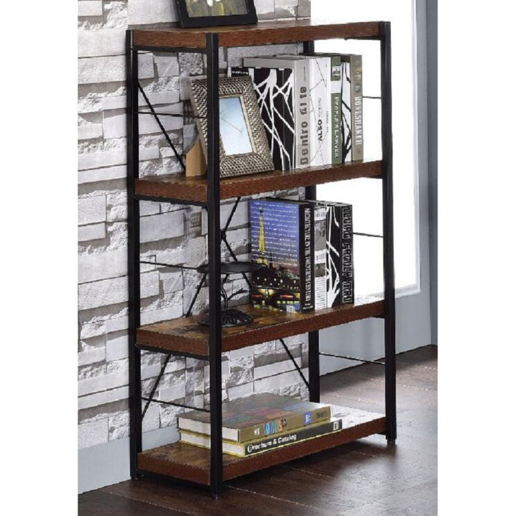 [US Warehouse] Metal Bookshelf, Size: 24x11x43 inch