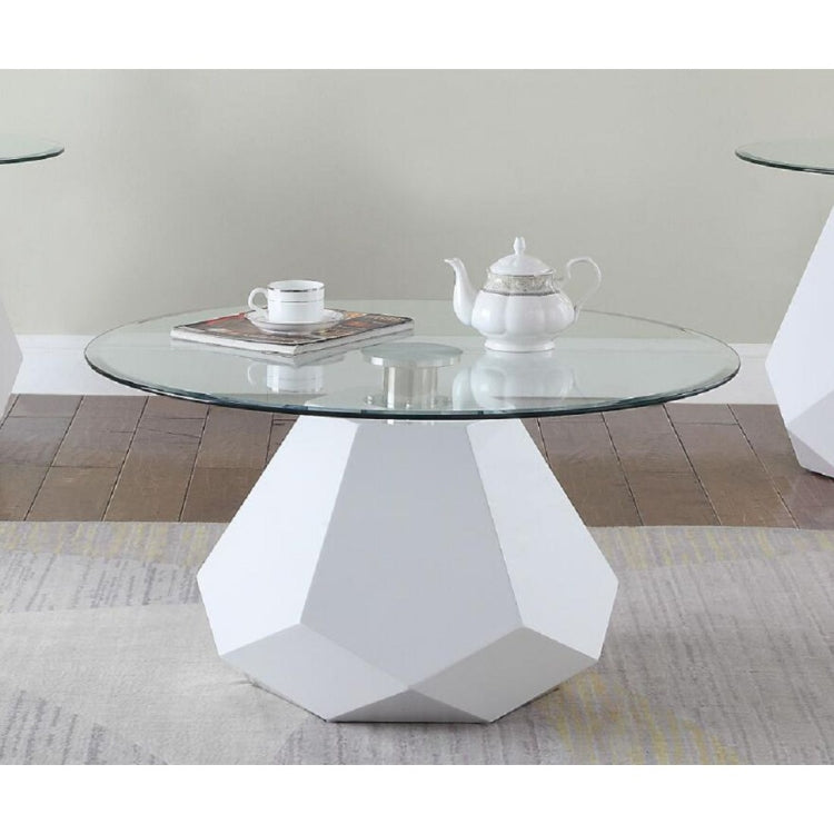 [US Warehouse] Clear Glass Table, Size: 34x18 inch